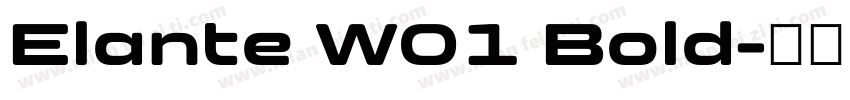 Elante W01 Bold字体转换